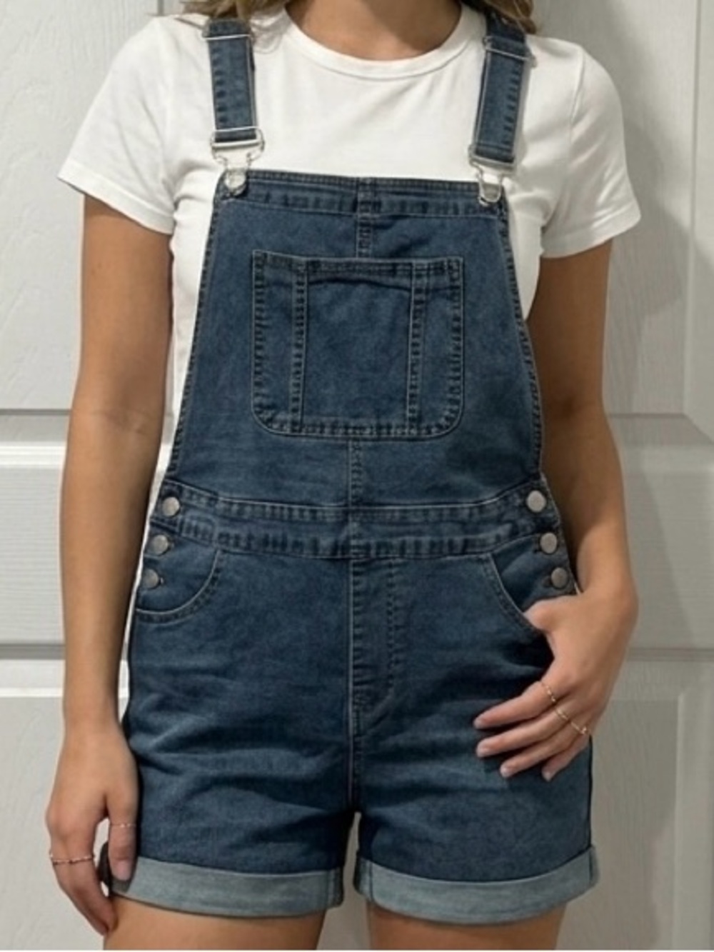 & Other Stories Light Wash Denim Overalls - Gray-Blue
